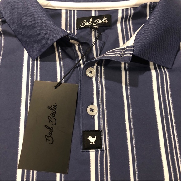 Bad Birdie Men’s Size 2XL Ridge Golf Polo Winning Streak Cobalt - Picture 2 of 7